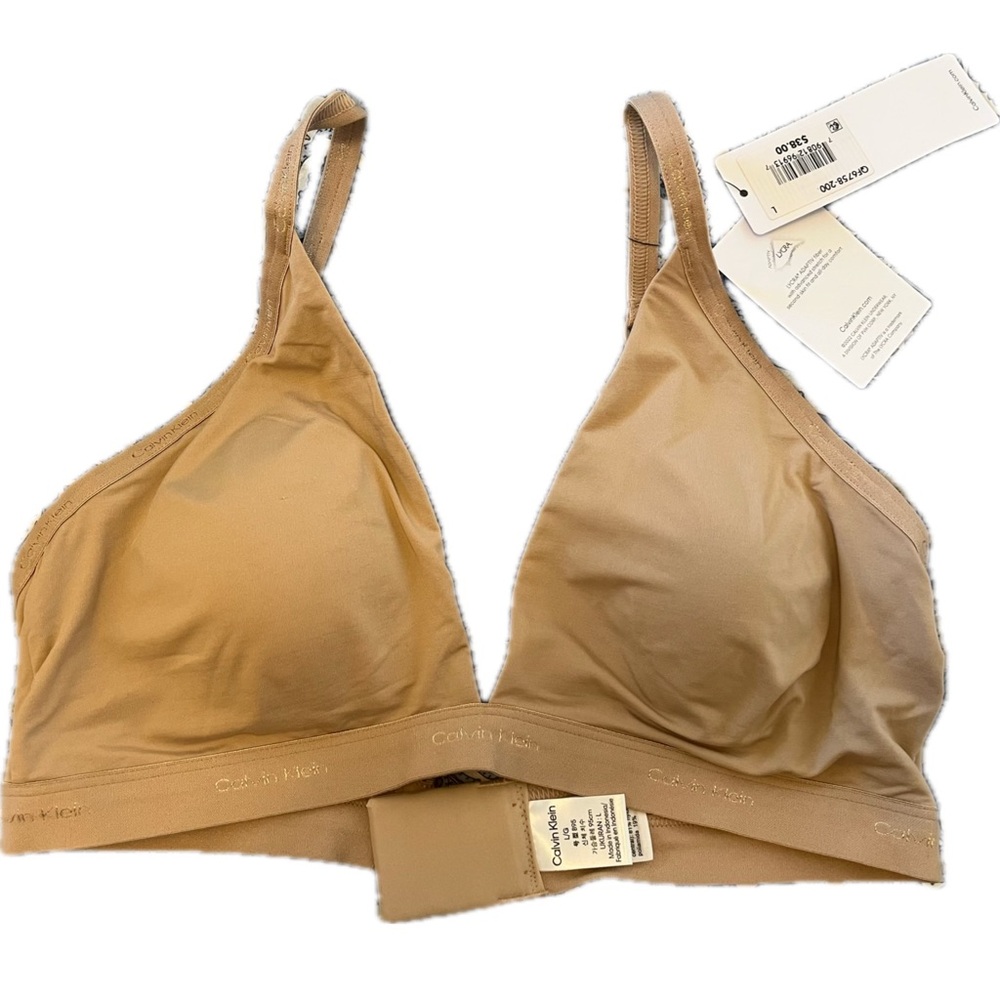 Calvin Klein Nude Seamless Triangle Bralette Bra
